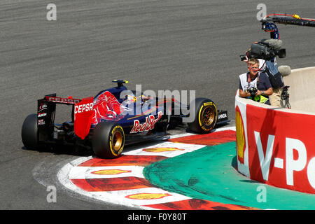Spa, Belgien. 23. August 2015. FIA Formula One World Championship 2015, Grand Prix von Belgien, #55 Carlos Sainz Junior (ESP, Scuderia Toro Rosso), Credit: Dpa picture-Alliance/Alamy Live News Stockfoto