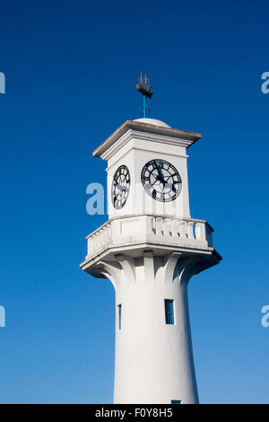 Kapitän Scott Memorial Lighthouse Roath Park Lake Cardiff Wales UK Stockfoto