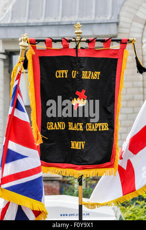 Belfast, Nordirland. 23. August 2015 - hält Belfast-Bezirk von der Royal Black Preceptory, einer der treuen Aufträge in Nordirland, eine Parade. Bildnachweis: Stephen Barnes/Alamy Live-Nachrichten Stockfoto