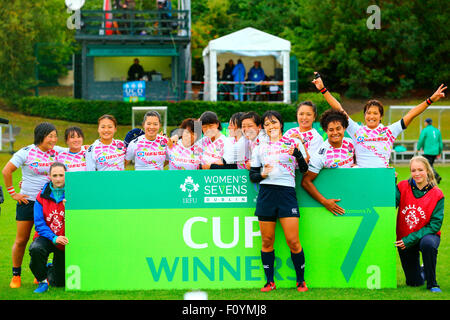 Dublin, Irland. 23. August 2015. Frauen Sevens Series Qualifikation 2015. Japan gewinnt die Frauen-Siebener-Cup-Finale. Bildnachweis: Aktion Plus Sport/Alamy Live-Nachrichten Stockfoto