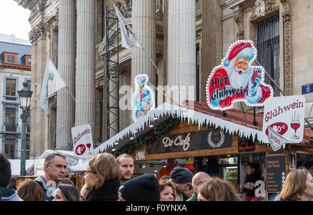 Weihnachtsmarkt, Brüssel, Belgien Stockfoto