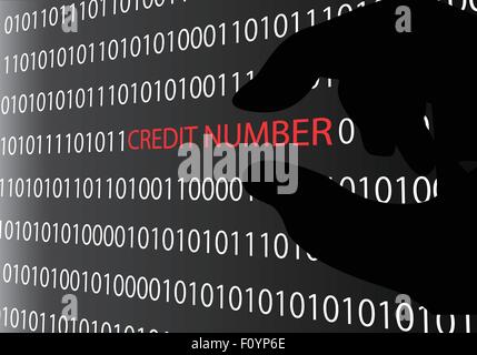 Cyber-Kriminalität-Konzept Stock Vektor