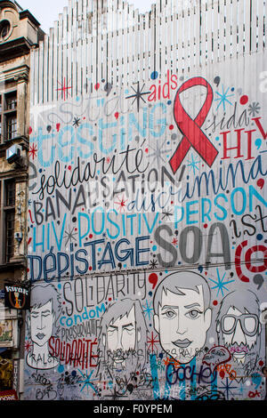 Graffiti Wandmalerei Brüssel, Belgien Stockfoto