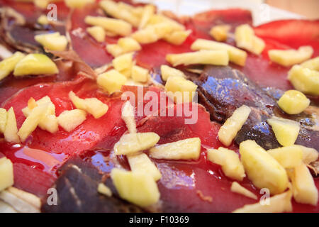 spanische bekamen Tapas Schinken Schinken mit Melone Stockfoto