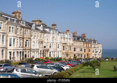 Percy Gärten, geschwungene Terrasse der Häuser, Tynemouth, North Tyneside, England, UK Stockfoto