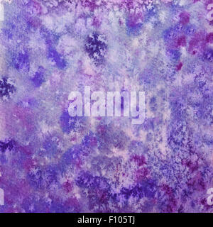 Handgezeichnete lila Aquarell Hintergrund Stockfoto