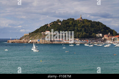 La Concha-Bucht in San Sebastian, Baskenland, Spanien. Stockfoto