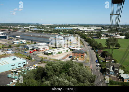 Blick von der Schwebefähre Newport Südwales Stockfoto