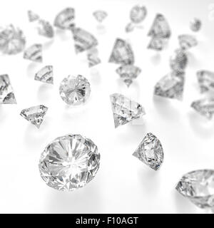 3d in der Zusammensetzung als Konzept-Diamanten Stockfoto