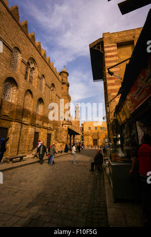 Al-Muizz Street, islamische Kairo, Ägypten, Arabien, Afrika Stockfoto