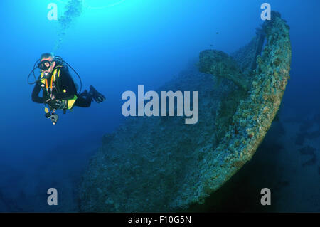 Rotes Meer, Ägypten. 15. Oktober 2014. Schiffswrack '' SS Dunraven'', Rotes Meer, Ägypten © Andrey Nekrassow/ZUMA Wire/ZUMAPRESS.com/Alamy Live-Nachrichten Stockfoto