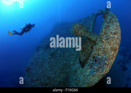 Rotes Meer, Ägypten. 15. Oktober 2014. Schiffswrack '' SS Dunraven'', Rotes Meer, Ägypten © Andrey Nekrassow/ZUMA Wire/ZUMAPRESS.com/Alamy Live-Nachrichten Stockfoto