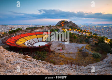Open-Air-Theater auf Lycabettus-Hügel in Athen, Griechenland. Stockfoto