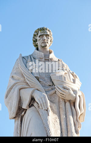 Miradouro Das Portas Sol und Statue von Sao Vicente, Alfama, Lissabon, Portugal Stockfoto