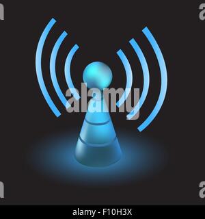 Fernmeldeturm Radio als Konzept Stock Vektor