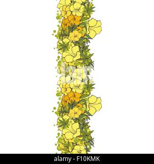nahtlose Hintergrund gelb exotische Blumen Stock Vektor