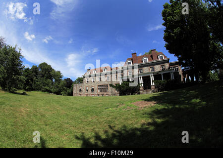 Ansicht von hinten von Lenoir Mansion Yonkers New York Stockfoto