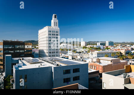 Blick auf Gebäude in Santa Monica, Kalifornien. Stockfoto