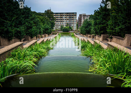 Kaskadenbrunnen im Meridian Hill Park in Washington, DC. Stockfoto