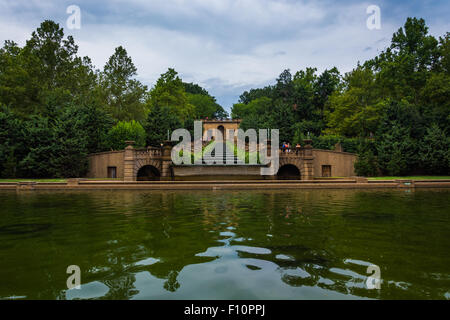 Cascading Brunnen und Pool im Meridian Hill Park in Washington, DC. Stockfoto