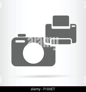 Kamera und Drucker Symbol Symbol Vektor-illustration Stock Vektor