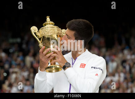 Novak Djokovic (SRB), Wimbledon Championships 2015, London, England. Stockfoto