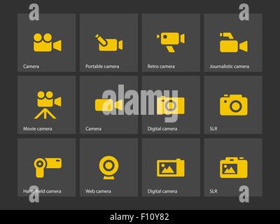 Kamera-Icons. Stock Vektor