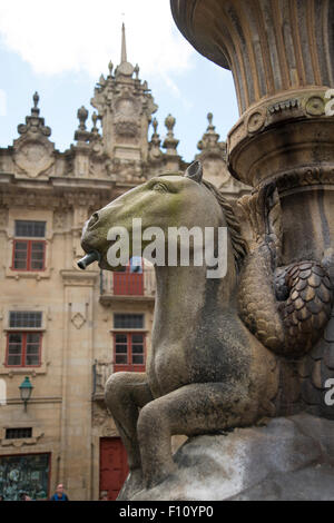 Brunnen im Plaza Das Praterias Stockfoto