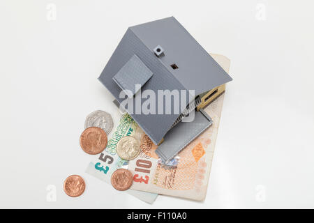 Haus und GB Pfund Geld Stockfoto