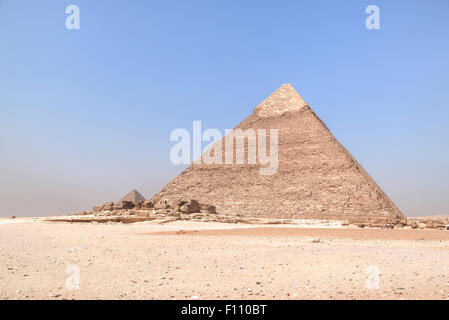 Pyramide des Chephren, Gizeh, Kairo, Ägypten, Afrika Stockfoto