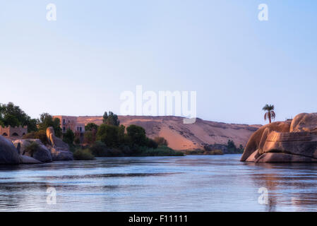 Assuan, Nil, Ägypten, Afrika Stockfoto