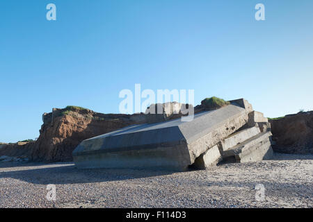 Bleibt Godwin Batterie & WW2 Verteidigung in Kilnsea, Yorkshire, England, UK Stockfoto