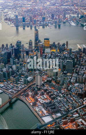 Luftaufnahme des Stadtbild von New York, New York, Vereinigte Staaten von Amerika Stockfoto