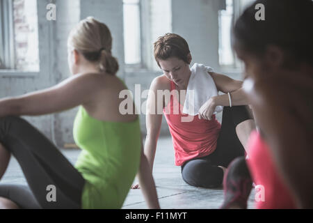 Athleten auf Boden Stockfoto