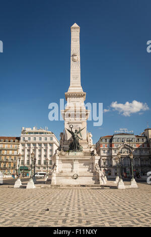 Praça Dos Restauradores, Lissabon. Stockfoto