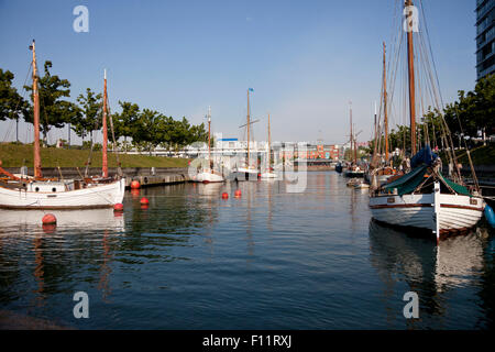 Traditionsschiffe an der Germania Hafen, Kiel, Schleswig-Holstein, Deutschland Stockfoto