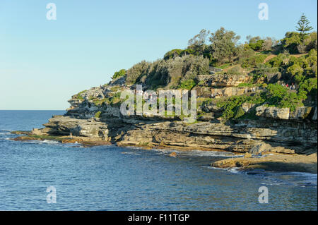 Küsten Weg am Bondi Beach, Tamarama Beach, Sydney. Stockfoto