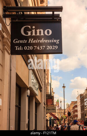 Gino Herren Friseur laden in Soho, London, England, UK Stockfoto