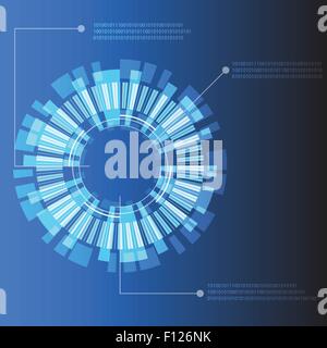 Abstrakte Blue Light Technologie Hintergrund Vektor Stock Vektor