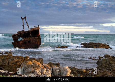 Meisho Maru Nr. 38 Schiffbruch am Kap Agulhus, Western Cape, Südafrika Stockfoto