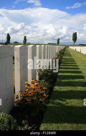 Tyne Cot Soldatenfriedhof und Gedenkstätte für 1. Weltkrieg Stockfoto