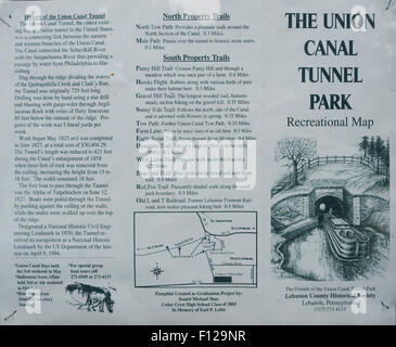 Union Canal Tunnel Park in Libanon PA Stockfoto