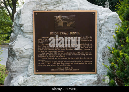 Union Canal Tunnel Park in Libanon PA Stockfoto