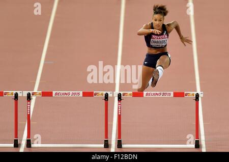 Peking, China. 24. August 2015. 15. International Association of Athletics Federations (IAAF)-Leichtathletik-Weltmeisterschaft in Peking, China. Aurelie Chaboudez in Aktion während der Halbfinale der 400 m Hürden Frauen Credit: Action Plus Sport/Alamy Live News Stockfoto