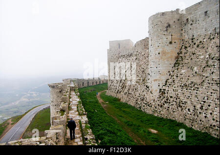 Krak des Chevaliers Castle - Syrien Stockfoto