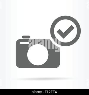 Kamera zu bestätigen Bild Symbol Vektor-illustration Stock Vektor