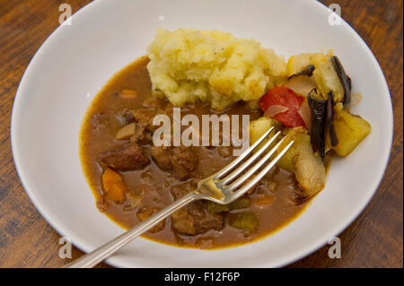 Roadkill Essen, Wildbret-Auflauf. Stockfoto