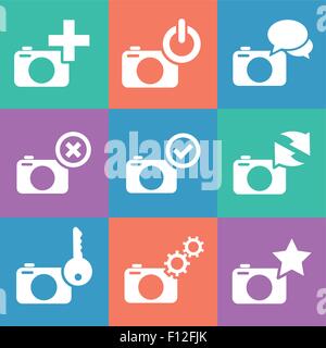 Web-Kamera-Icons set Vektor-illustration Stock Vektor