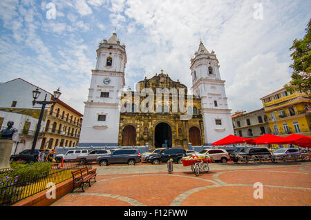 Kathedrale von Panama, Sal Felipe alten Viertel, UNESCO-Weltkulturerbe, Panama City, Panama, Mittelamerika Stockfoto