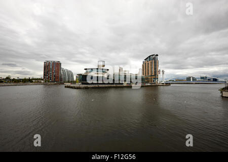 Salford Kais an einem dumpfen bewölkten Tag Manchester uk Stockfoto